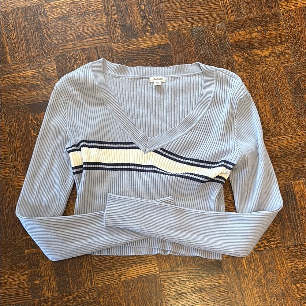 Garage cropped long sleeve top
